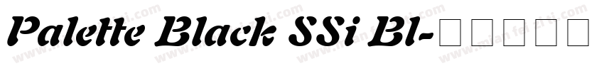 Palette Black SSi Bl字体转换